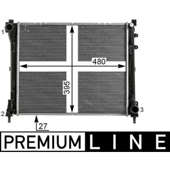 Radiateur, refroidissement du moteur MAHLE CR 2012 000P