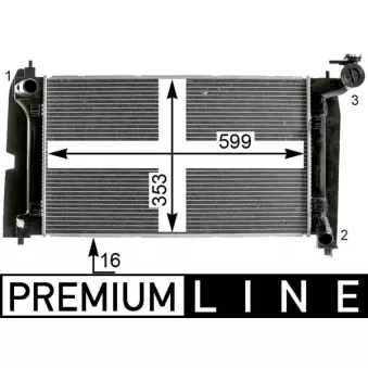 Radiateur, refroidissement du moteur MAHLE CR 2015 000P