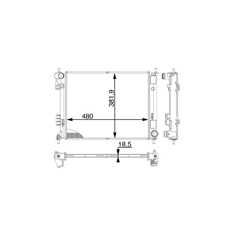 Radiateur, refroidissement du moteur MAHLE CR 2018 000P