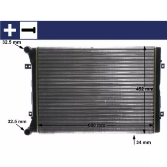 Radiateur, refroidissement du moteur MAHLE CR 2038 000S