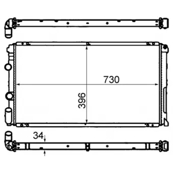 Radiateur, refroidissement du moteur MAHLE CR 204 000S