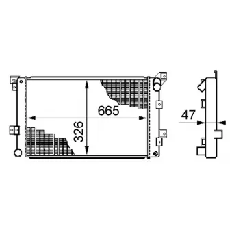 Radiateur, refroidissement du moteur MAHLE CR 205 000S