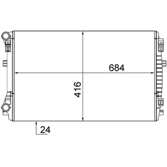 Radiateur, refroidissement du moteur MAHLE CR 2054 001S