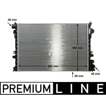Radiateur, refroidissement du moteur MAHLE CR 206 000P
