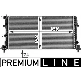 Radiateur, refroidissement du moteur MAHLE CR 2082 000P