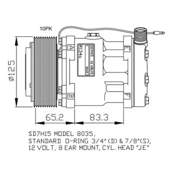 Compresseur, climatisation NRF 32766G