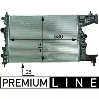 Radiateur, refroidissement du moteur MAHLE CR 2114 000P
