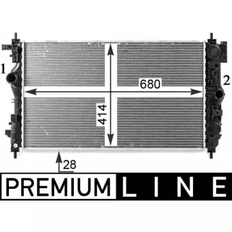 Radiateur, refroidissement du moteur MAHLE CR 2115 000P