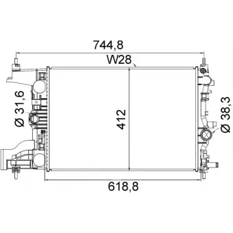 Radiateur, refroidissement du moteur MAHLE CR 2116 000S