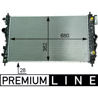 Radiateur, refroidissement du moteur MAHLE CR 2117 000P