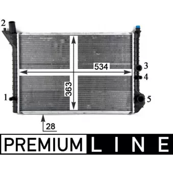 Radiateur, refroidissement du moteur MAHLE CR 212 000P