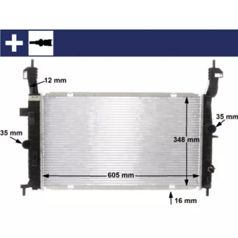 Radiateur, refroidissement du moteur MAHLE CR 2120 000S