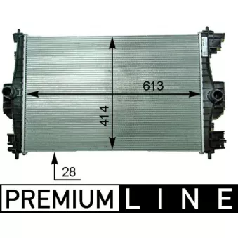 Radiateur, refroidissement du moteur MAHLE CR 2121 000P
