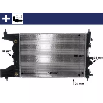 Radiateur, refroidissement du moteur MAHLE CR 2123 000S