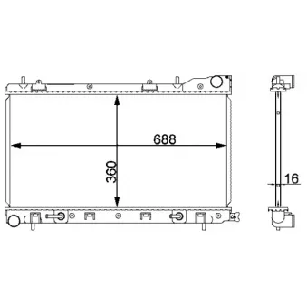 Radiateur, refroidissement du moteur MAHLE CR 2165 000S