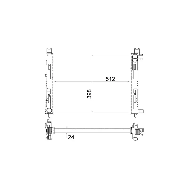Radiateur, refroidissement du moteur MAHLE CR 2166 001S