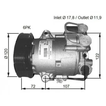 Compresseur, climatisation NRF 32782G