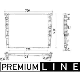Radiateur, refroidissement du moteur MAHLE CR 2198 000P