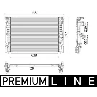 Radiateur, refroidissement du moteur MAHLE CR 2199 000P