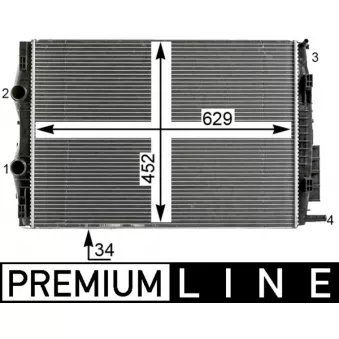 Radiateur, refroidissement du moteur MAHLE CR 22 000P