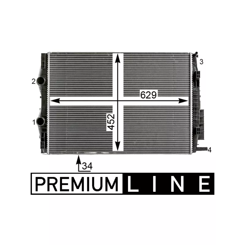 Radiateur, refroidissement du moteur MAHLE CR 22 000P