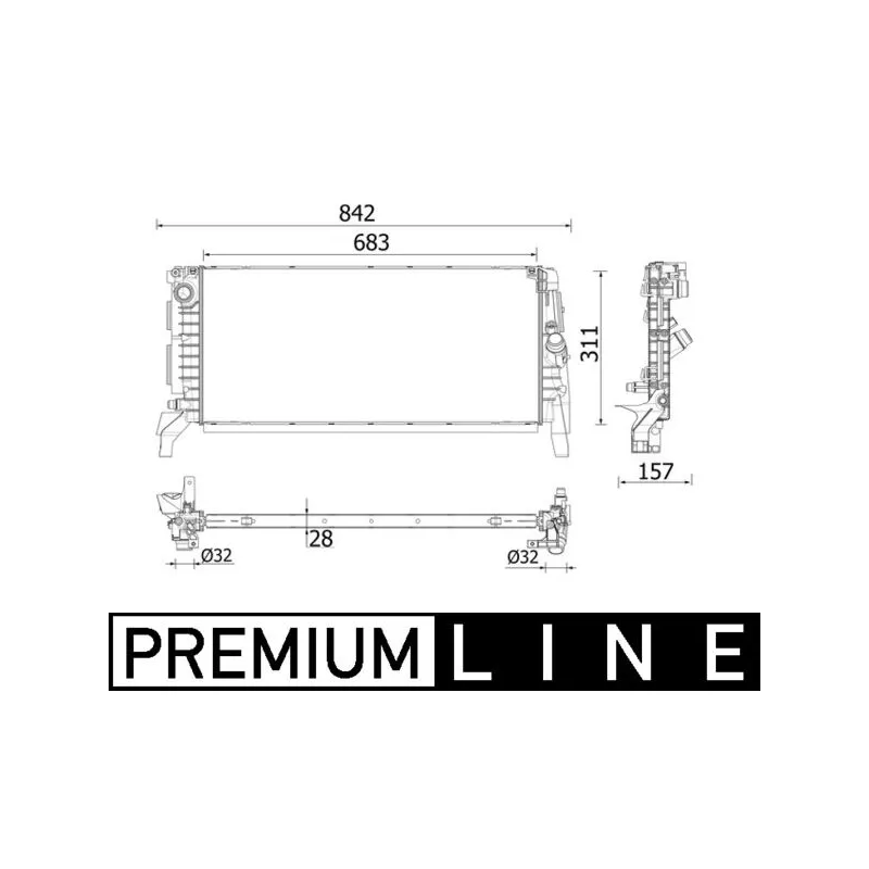 Radiateur, refroidissement du moteur MAHLE CR 2201 000P