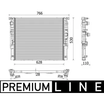 Radiateur, refroidissement du moteur MAHLE CR 2215 000P