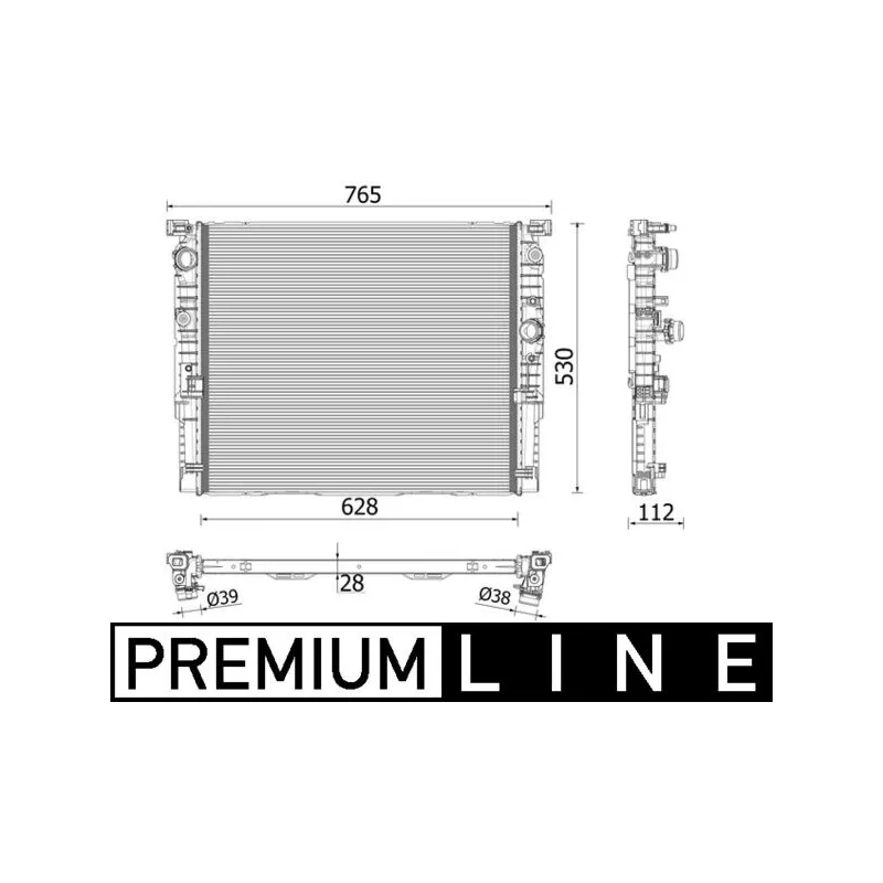 Radiateur, refroidissement du moteur MAHLE CR 2216 000P