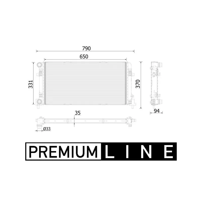 Radiateur, refroidissement du moteur MAHLE CR 2222 000P