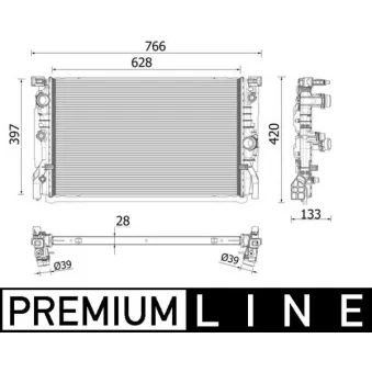 Radiateur, refroidissement du moteur MAHLE CR 2223 000P