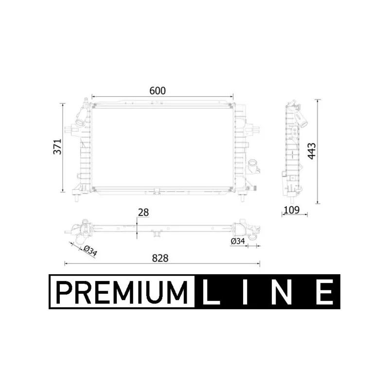 Radiateur, refroidissement du moteur MAHLE CR 2228 000P
