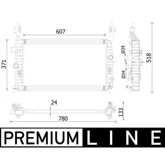 Radiateur, refroidissement du moteur MAHLE CR 2229 000P
