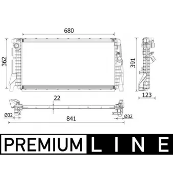 Radiateur, refroidissement du moteur MAHLE CR 2279 000P