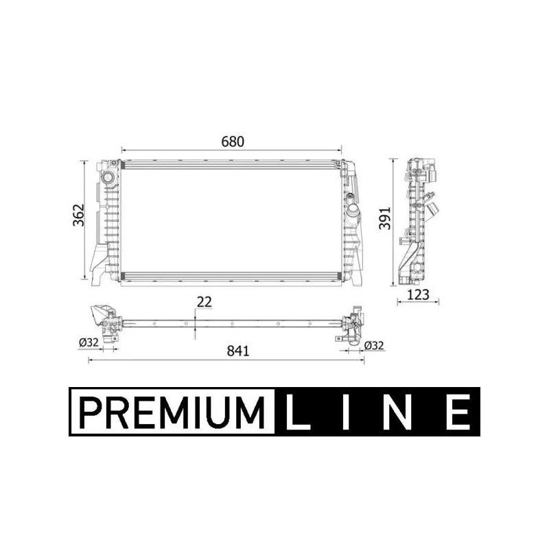 Radiateur, refroidissement du moteur MAHLE CR 2279 000P