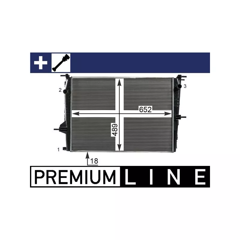 Radiateur, refroidissement du moteur MAHLE CR 23 000P