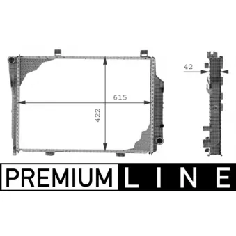 Radiateur, refroidissement du moteur MAHLE CR 230 000P