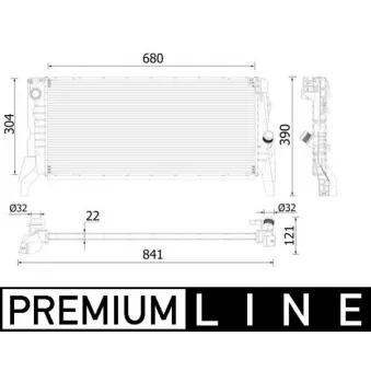 Radiateur, refroidissement du moteur MAHLE CR 2306 000P