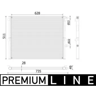 Radiateur, refroidissement du moteur MAHLE CR 2307 000P
