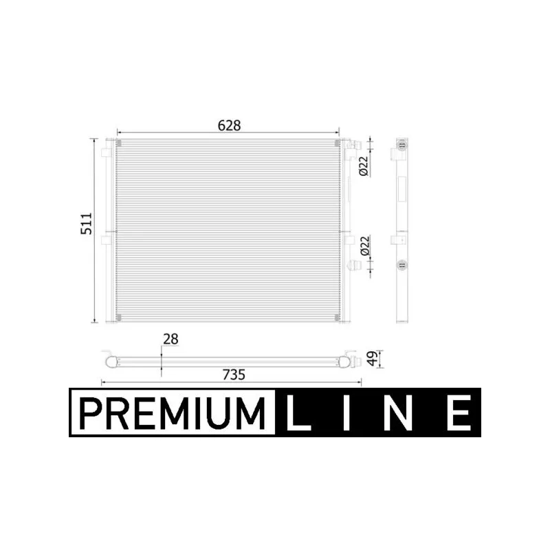 Radiateur, refroidissement du moteur MAHLE CR 2307 000P