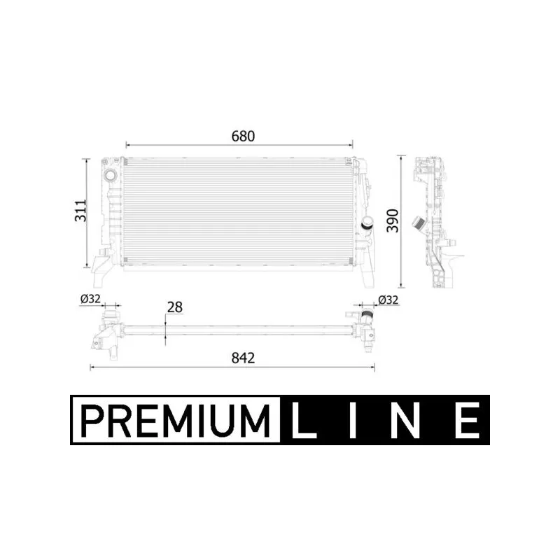 Radiateur, refroidissement du moteur MAHLE CR 2311 000P