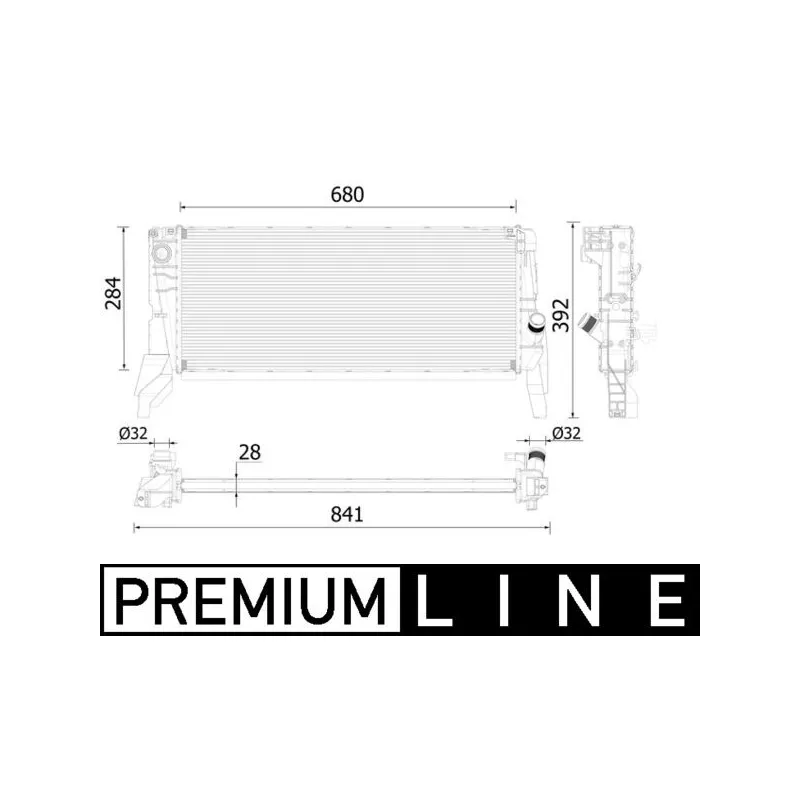 Radiateur, refroidissement du moteur MAHLE CR 2313 000P