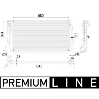 Radiateur, refroidissement du moteur MAHLE CR 2314 000P