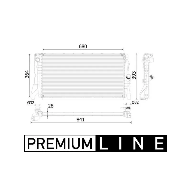 Radiateur, refroidissement du moteur MAHLE CR 2314 000P