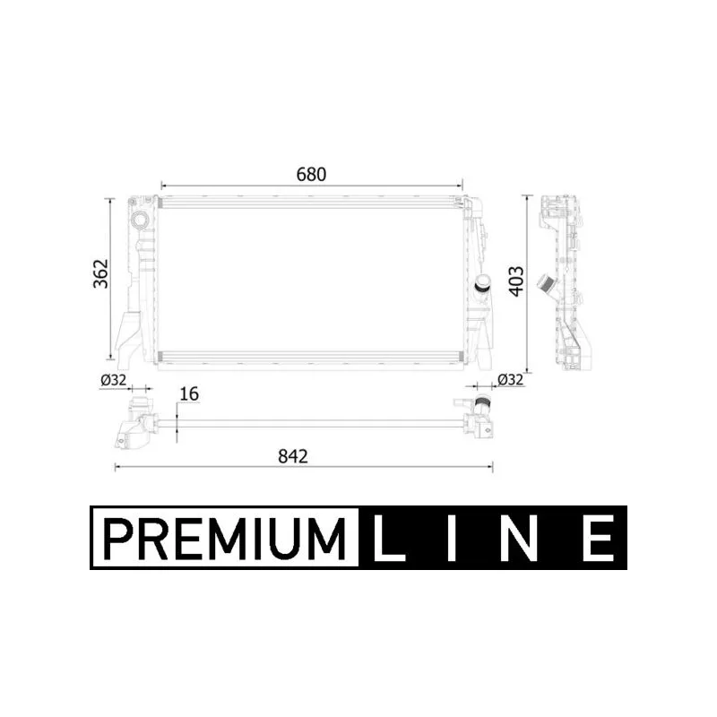 Radiateur, refroidissement du moteur MAHLE CR 2315 000P