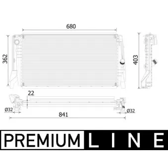Radiateur, refroidissement du moteur MAHLE CR 2316 000P