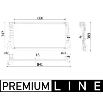 Radiateur, refroidissement du moteur MAHLE CR 2317 000P