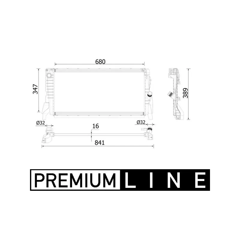 Radiateur, refroidissement du moteur MAHLE CR 2317 000P