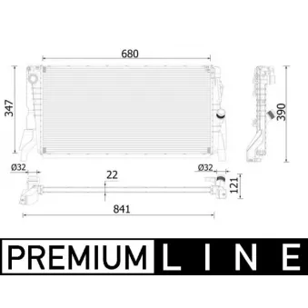 Radiateur, refroidissement du moteur MAHLE CR 2318 000P