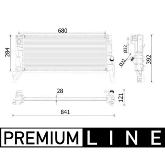 Radiateur, refroidissement du moteur MAHLE CR 2319 000P