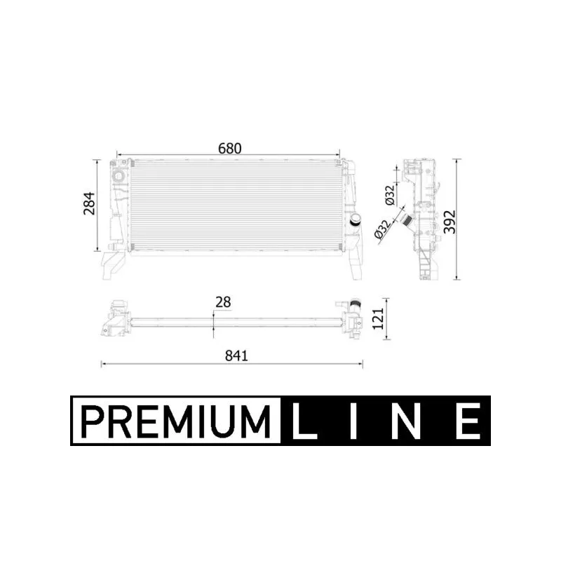 Radiateur, refroidissement du moteur MAHLE CR 2319 000P